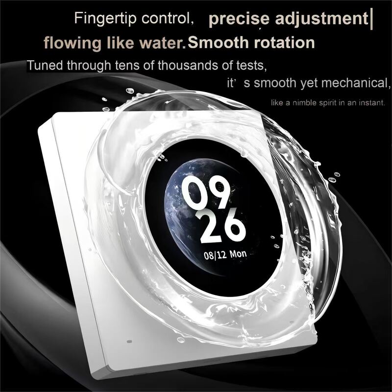 SIXWGH Smart Home Control Panel Rotary Knob Touch Screen Works Tuya Smart Life App for HVAC Scene Control US/EU Home Automation