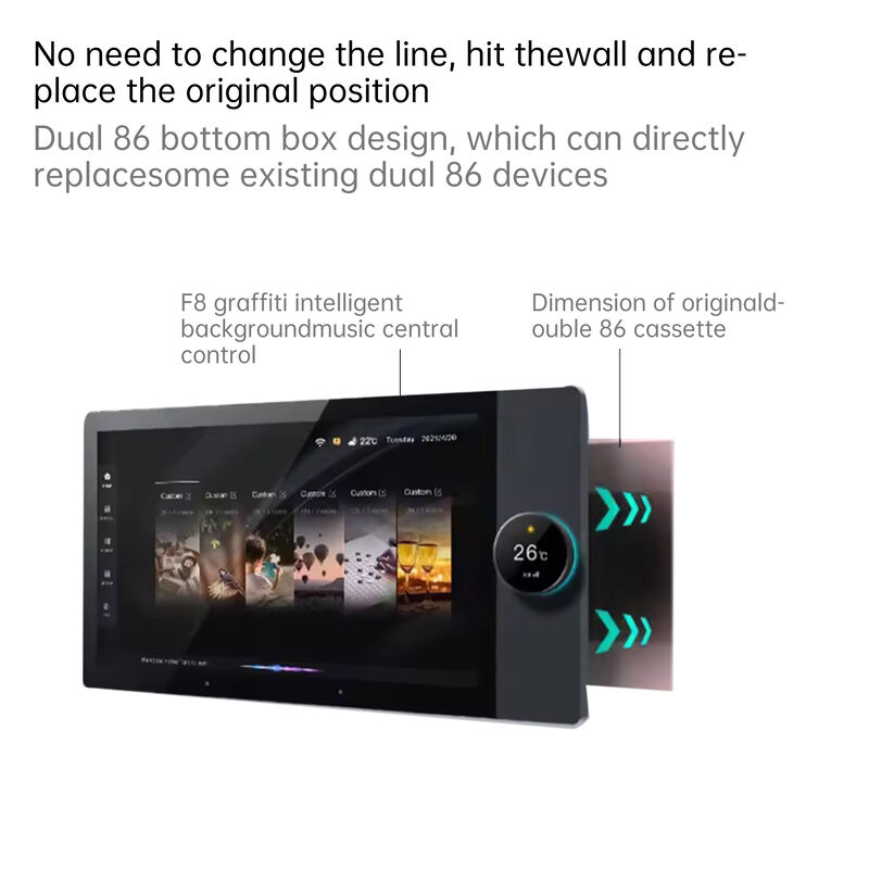 SIXWGH Luxury Upgrade 10-inch Smart Home Control Panel Tuya WiFi Zigbee Gateway App Voice Background Music Multi-Scenario Bar
