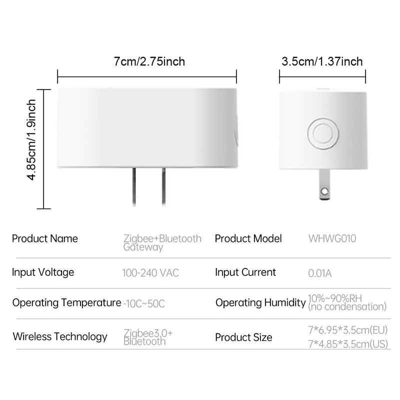 SIXWGH Smart Life Tuyz Zigbee for Bluetooth Gateway Hub 3-in-1 Multi-Protocol USB Charger Alexa/Google Home Smart Home Devices