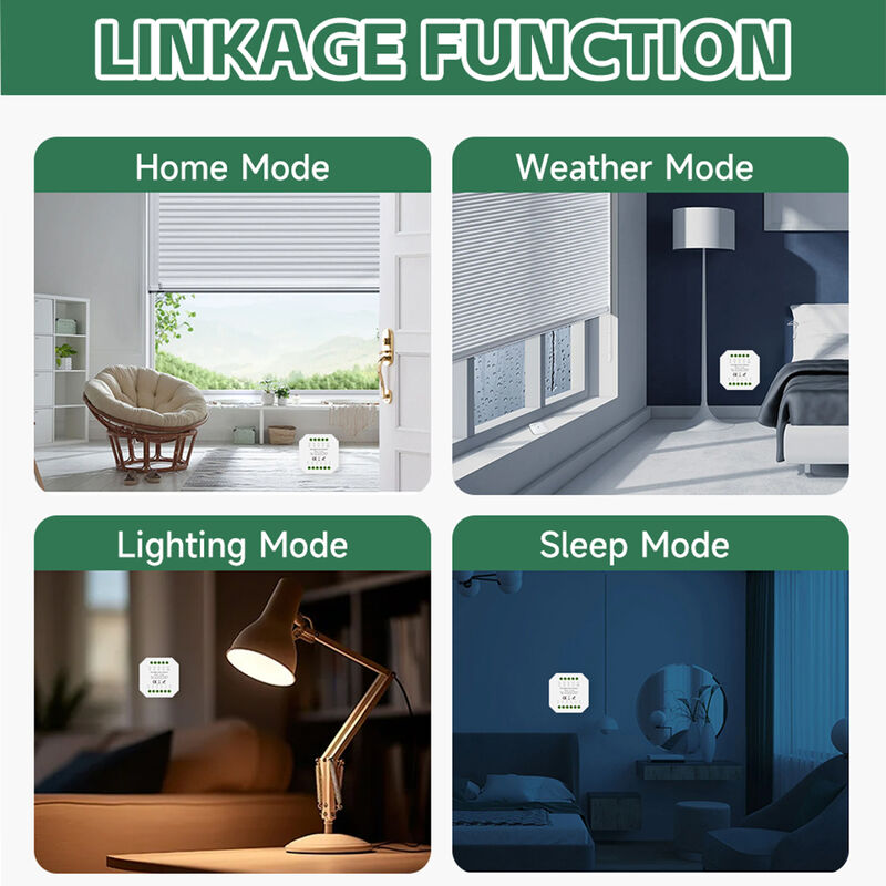 Tuya Zigbee3.0 4CH Smart Switch Module 16A, Hidden In-wall Smart Relay with Timer, Scene Linkage & Power-off Memory