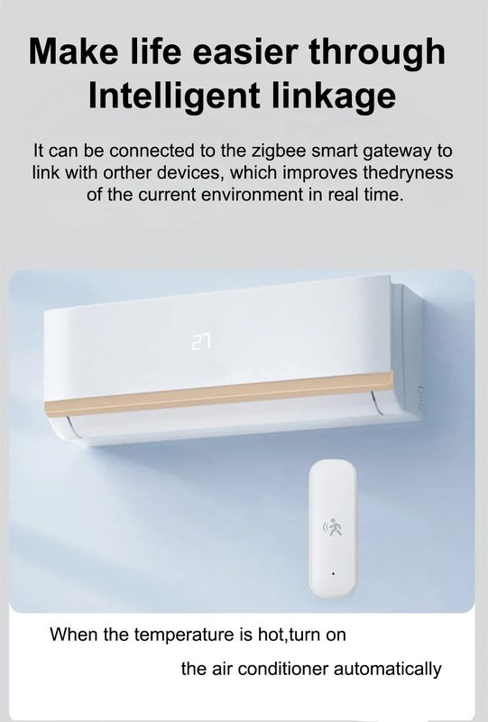 4 in 1 Zigbee Tuya mmWave Radar Human Motion Sensor | Brightness, Temperature, Humidity Detection Smart Sensor