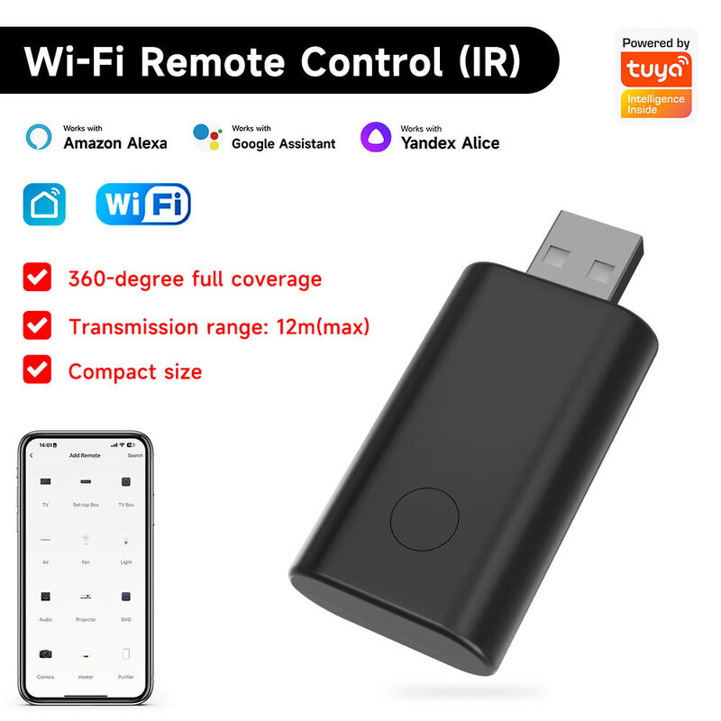 Tuya Smart USB IR Remote Control, Wi-Fi Universal Infrared Remote Hub, DIY Learning & Timing Function, Smart Home Controller for IR Appliances