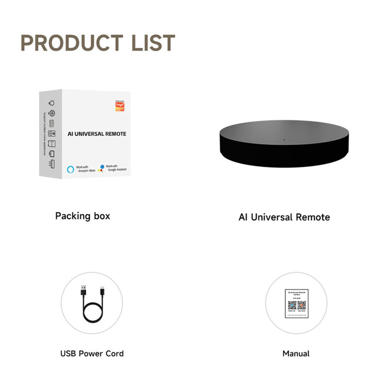 IHSENO Tuya Smart IR Remote Control, Wi-Fi Universal Infrared Controller for TV AC STB, Voice Control with Alexa Google Assistant Yandex Alice, 360° Coverage, DIY Learning