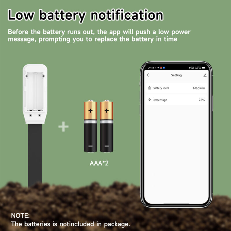 Smart Soil Tester Sensor, Zigbee/WiFi/Bluetooth Soil Moisture & Temperature Monitor with APP Remote Control, Real-Time Data Collection, Low Battery Alert, for Garden Greenhouse Indoor Plants