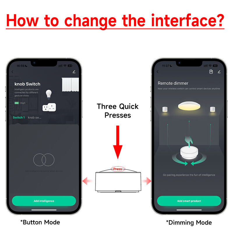 Tuya Zigbee Smart Knob Dimmer Switch, Wireless Scene Controller & Remote Dimmer for Smart Lights, Supports Single/Double/Long Press & Rotate, Works with Alexa Google Assistant, Requires Tuya Gateway