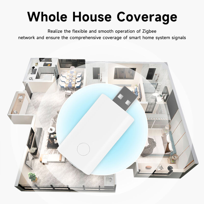 Tuya ZigBee Signal Repeater, USB Plug-and-Play Range Extender, 20-30m Coverage Expansion for Smart Home Devices, Compatible with Smart Life & Tuya App, Requires ZigBee Gateway