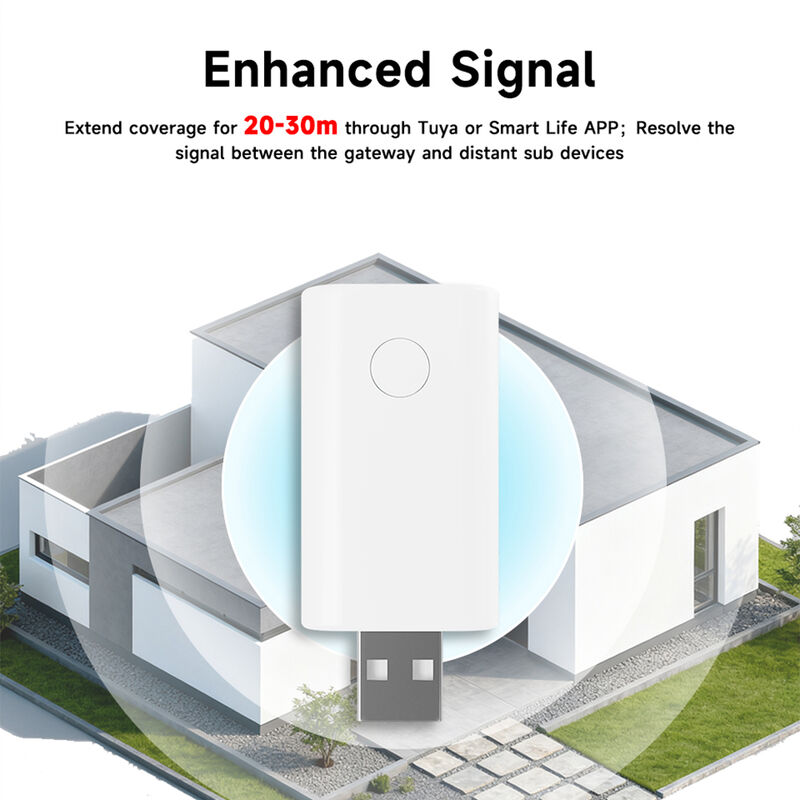 Tuya ZigBee Signal Repeater, USB Plug-and-Play Range Extender, 20-30m Coverage Expansion for Smart Home Devices, Compatible with Smart Life & Tuya App, Requires ZigBee Gateway