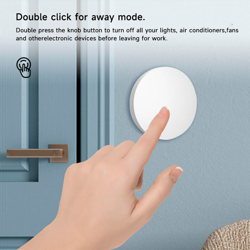 Tuya ZigBee Smart Button, Wireless Scene Switch, Smart Life App Remote Control, Single/Double/Long Press Trigger, Works with Alexa & Google Assistant, Requires ZigBee Hub, Mini Portable
