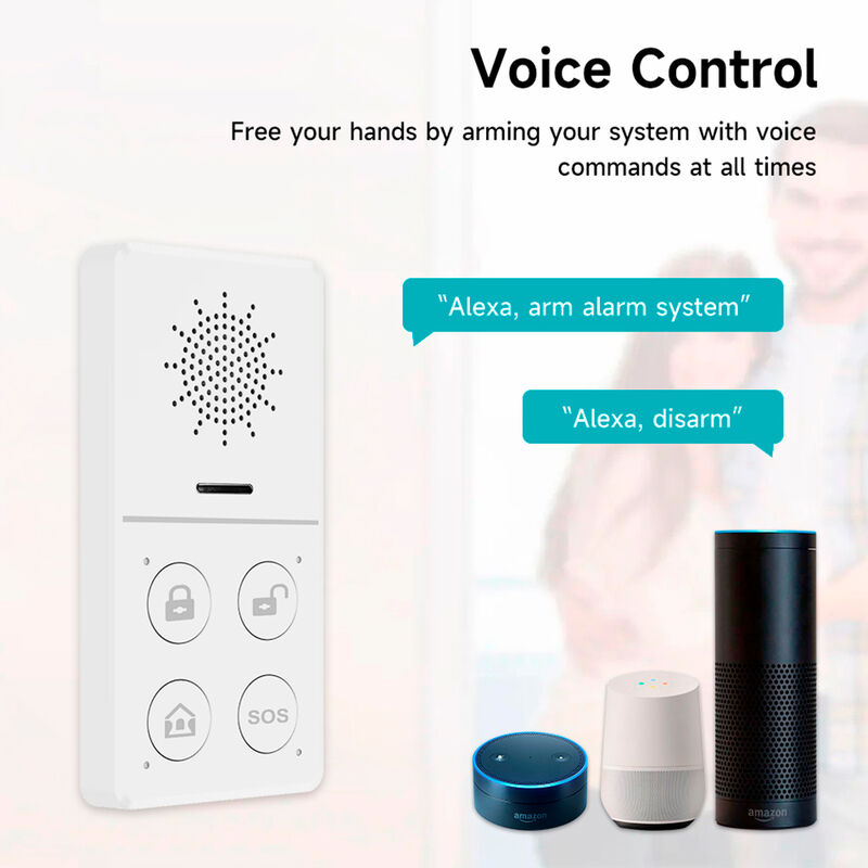 Tuya WiFi Burglar Alarm System Host – 130dB High-Pitched Siren, APP Remote Control, Auto Arm/Disarm, SOS Emergency, DIY Smart Security Kit with PIR Motion, Door Sensor, Remote & Doorbell