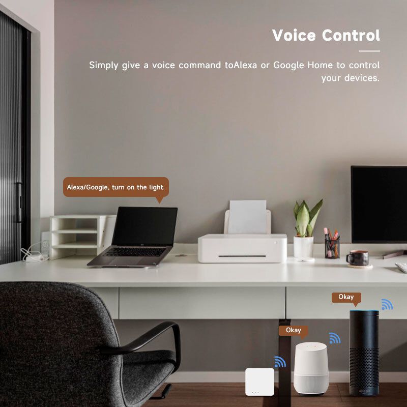 Tuya Multi-Mode Smart Gateway – WiFi ZigBee 3.0 Bluetooth Hub, APP Remote Control, Voice Command with Alexa & Google Home, Whole-House Linkage, Smart Security Monitoring