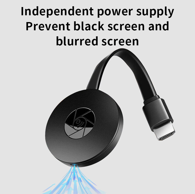 1080P Wireless Screen Sharing Device, 2.4G WiFi HDMI Dongle, Plug & Play Screen Mirroring Adapter for TV/Monitor, Compatible with iOS, Android, Windows, and Mac