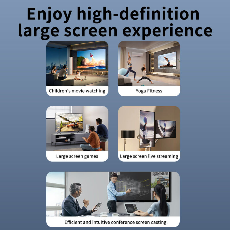 1080P Wireless Screen Sharing Device, 2.4G WiFi HDMI Mirroring Dongle, Dual Mode (Projection/Mirror), Plug & Play, Landscape/Portrait for TV, Projector, iOS, Android, Windows, Mac