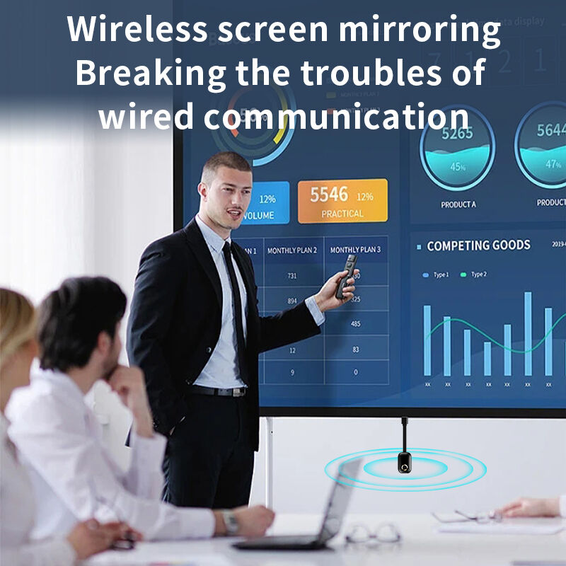 1080P Wireless Screen Sharing Device, 2.4G WiFi HDMI Mirroring Dongle, Dual Mode (Projection/Mirror), Plug & Play, Landscape/Portrait for TV, Projector, iOS, Android, Windows, Mac