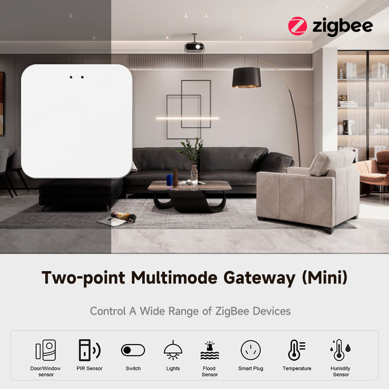 Tuya Multi-Mode Gateway, Zigbee 3.0 & Bluetooth Mesh Hub, Smart Home Control Center, APP Remote Control, Voice Control with Alexa Google Assistant, Supports Up to 128 Sub-Devices