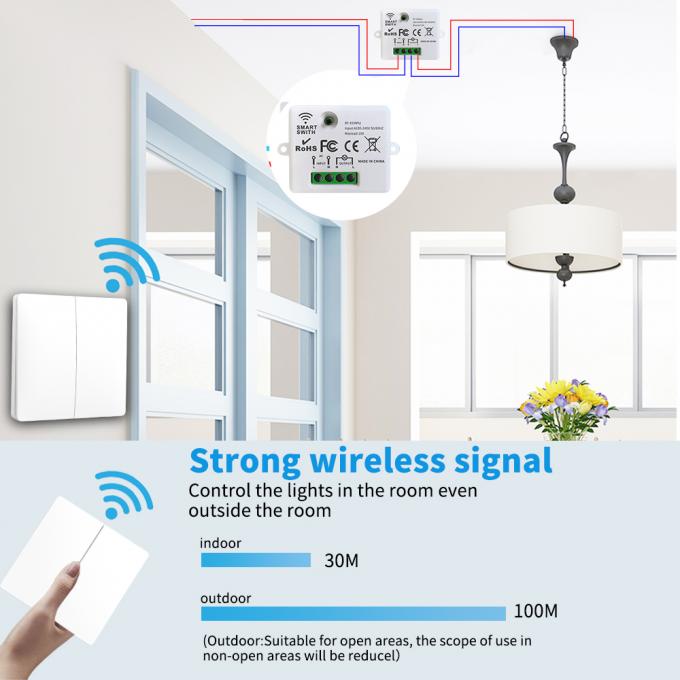Wall Light Self Powered Wireless Switch Outdoor Waterproof Push Button Switch 3