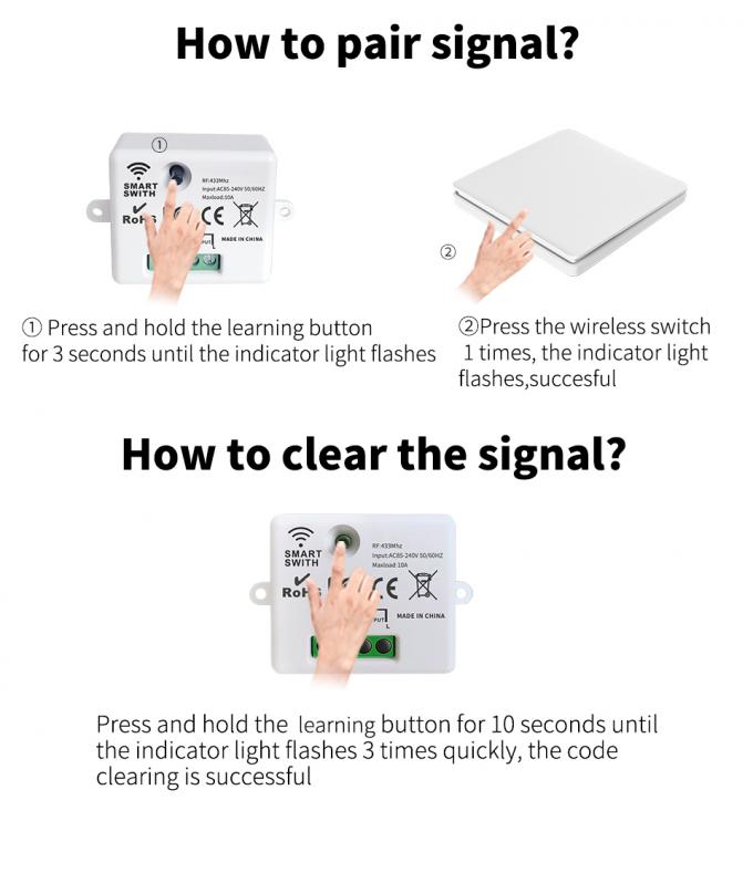 Wall Light Self Powered Wireless Switch Outdoor Waterproof Push Button Switch 7